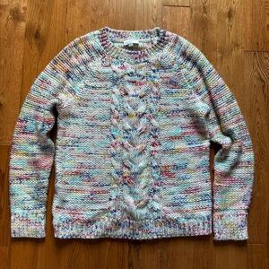 Loft Women’s Colorful Chunky Knit Sweater Size M